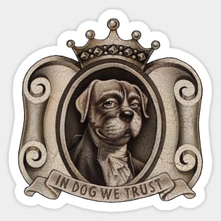 In Dog We Trust (emblem) Sticker